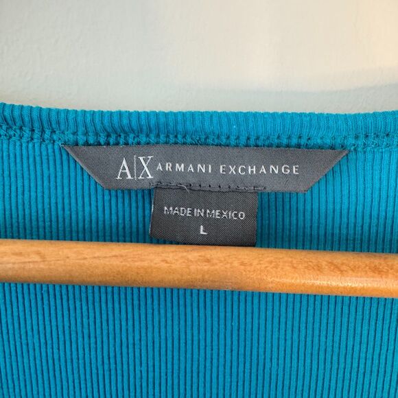 Armani Exchange Women's Blue Scoop Neck Sweater Size Large - Picture 4 of 4